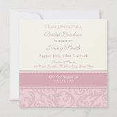 ピンクスワールブライダルランチョン招待状カード 招待状 (裏面)