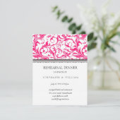 ピンクスワールリハーサルディナーカード 招待状 (スタンド正面)