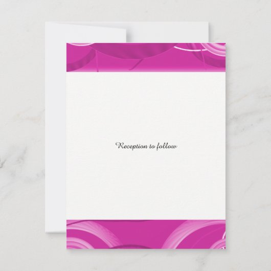 ピンクスワール抽象芸術スタイル結婚式招待状 招待状 (裏面)