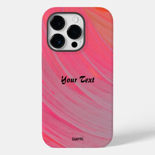 ピンクスワール携帯ケース HAmbyWG Case-Mate iPhoneケース (裏面)