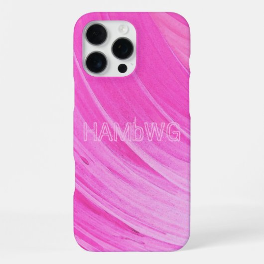 ピンクスワールHAMbWGセルケースiPhoneケース iPhoneケース (裏面)
