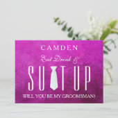 ピンクスーツケース私のグロムスマンになってくれないか 招待状 (スタンド正面)