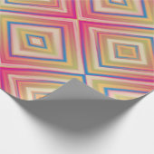 ピンクス代替ダイヤモンドパターンの点滅 ラッピングペーパー (角)