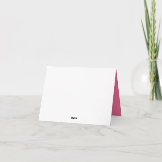 ピンクス白熱［赤熱］光を放つターズ折り畳みサンキューカード サンキューカード (裏面)