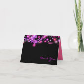 ピンクス白熱［赤熱］光を放つターズ折り畳みサンキューカード サンキューカード (正面)