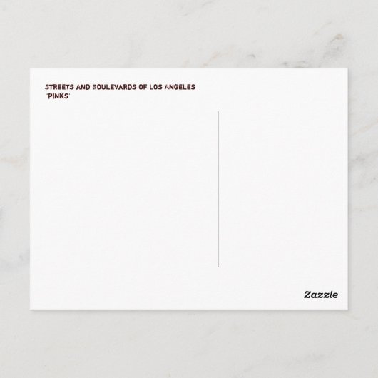 ピンクス – はがき (裏面)