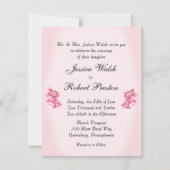 ピンクズ結婚ベル招待状 招待状 (正面)