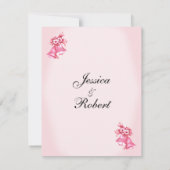 ピンクズ結婚ベル招待状 招待状 (裏面)