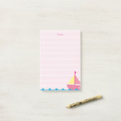 ピンクセイルボートPost it Notes ポストイット (デスク上)