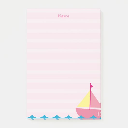 ピンクセイルボートPost it Notes ポストイット (正面)