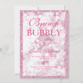 ピンクセキンズブランチ&バブリーブライダルシャワー 招待状 (正面)