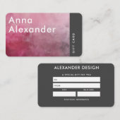 ピンクセレニティデザイン1ギフトカード 名刺 (正面/裏面)