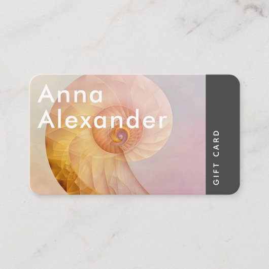 ピンクセレニティデザイン11ギフトカード 名刺 (正面)