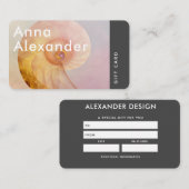 ピンクセレニティデザイン11ギフトカード 名刺 (正面/裏面)