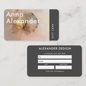 ピンクセレニティデザイン3ギフトカード 名刺 (正面/裏面)