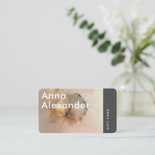 ピンクセレニティデザイン3ギフトカード 名刺 (スタンド正面)