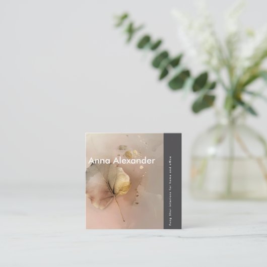 ピンクセレニティデザイン3 スクエア名刺 (スタンド正面)