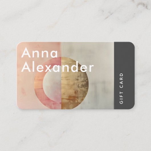 ピンクセレニティデザイン7ギフトカード 名刺 (正面)