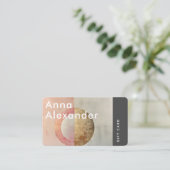 ピンクセレニティデザイン7ギフトカード 名刺 (スタンド正面)