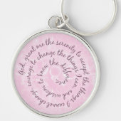 ピンクセレニティ祈りの言葉キーチェカスタマイズーン –  キーホルダー (正面)