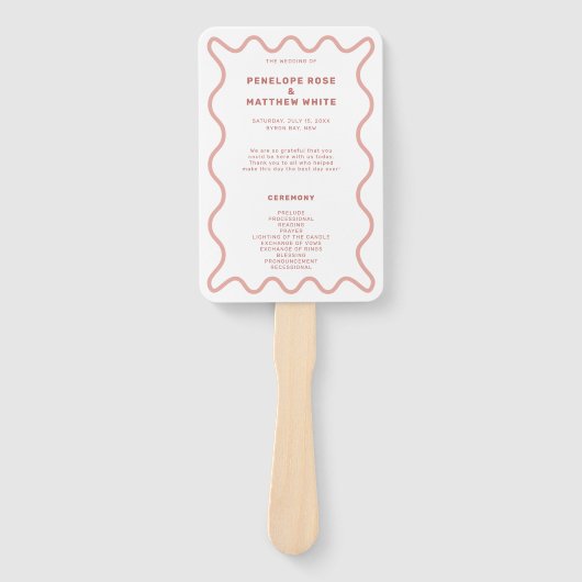 ピンクセレモニープログラムハンドファン ハンドファン (正面)