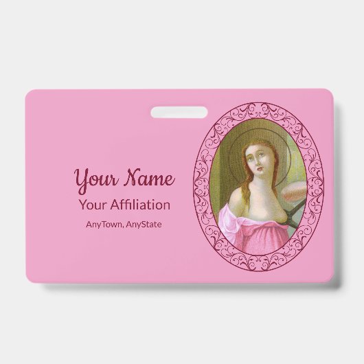 ピンクセントアガサ(M 003)バッジ1 バッジ (正面)