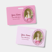 ピンクセントアガサ(M 003)バッジ1 バッジ (正面＆裏面)