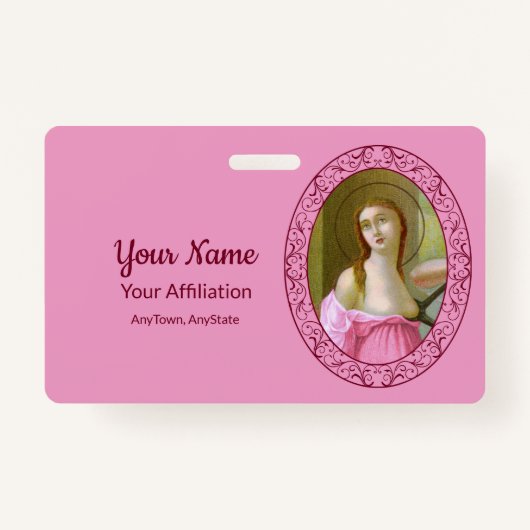 ピンクセントアガサ(M 003)バッジ1 バッジ (正面)