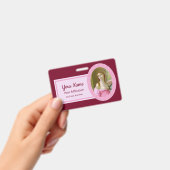 ピンクセントアガサ(M 003)バッジ2 バッジ (手持ち)