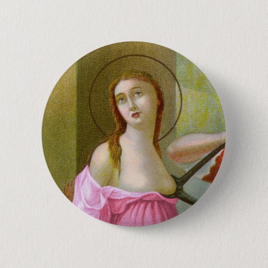 ピンクセントアガサ(M 003)ボタン 缶バッジ (正面)