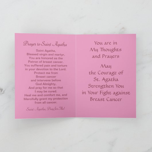 ピンクセントアガサ(M 003)勇気付けられるカード1 カード (内部)