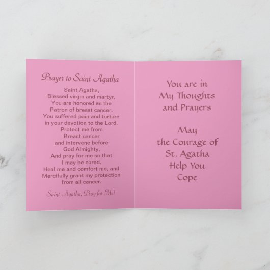 ピンクセントアガサ(M 003)勇気付けられるカード2 カード (内部)