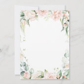 ピンクセージエレガントグリーン結婚フローラ 招待状 (裏面)