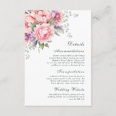 ピンクセージロマンティックウォーター色フローラ牡丹詳細 エンクロージャーカード (正面)