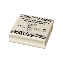 ピンクゼブラありがとうスタンプ | 事務用品