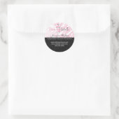 ピンクゼブラの郵送または包装 ラウンドシール (バッグ)