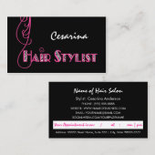 ピンクゼブラガーリー美容師アポイントメントアラーム 予約カード (正面/裏面)