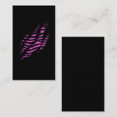 ピンクゼブラスキンプリント破れ爪 名刺 (正面/裏面)