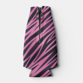 ピンクゼブラストライプの背景 ボトルクーラー (裏面)