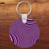 ピンクゼブラストライプ キーホルダー (正面)