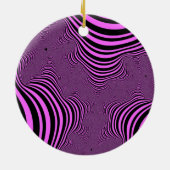 ピンクゼブラストライプ セラミックオーナメント (裏面)