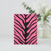 ピンクゼブラストライプ ポストカード (スタンド正面)