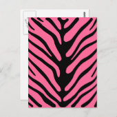 ピンクゼブラストライプ ポストカード (正面/裏面)