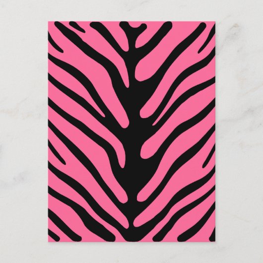 ピンクゼブラストライプ ポストカード (正面)