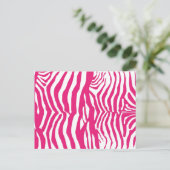 ピンクゼブラストライプ ポストカード (スタンド正面)