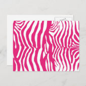 ピンクゼブラストライプ ポストカード (正面/裏面)