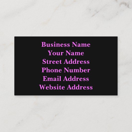 ピンクゼブラストライプ 名刺 (裏面)