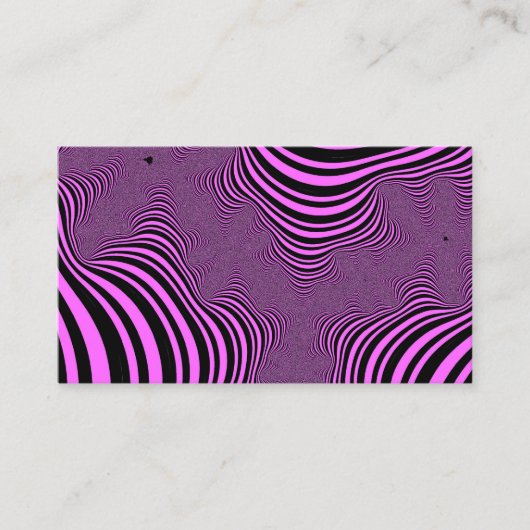 ピンクゼブラストライプ 名刺 (正面)