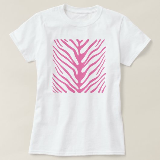 ピンクゼブラストライプ Tシャツ (デザイン正面)
