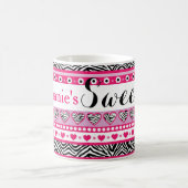 ピンクゼブラハートスウィート16マグカップ コーヒーマグカップ (中央)